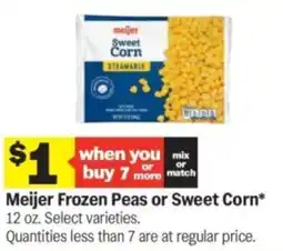 Meijer Meijer Frozen Peas or Sweet Corn offer