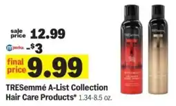 Meijer Tresemmé a list collection hair care products offer
