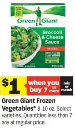 Meijer Green Giant frozen vegetables offer