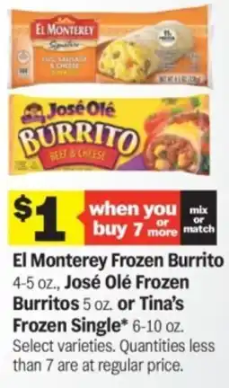 Meijer El Monterey Frozen Burrito offer