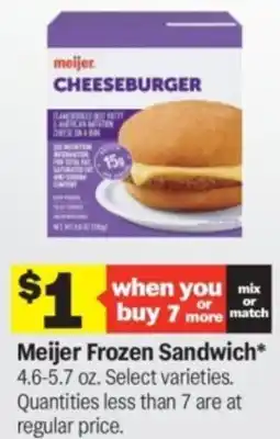 Meijer Meijer Frozen Sandwich offer