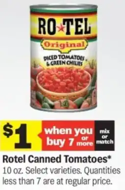 Meijer Rotel canned tomatoes offer