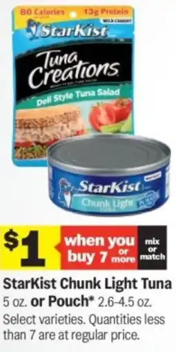 Meijer StarKist Chunk Light Tuna offer