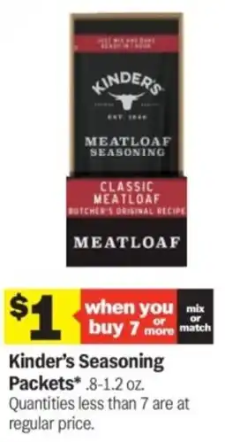 Meijer Kinders Seasoning Packets offer