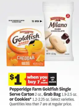 Meijer Pepperidge Farm Goldfish Single Serve Carton offer