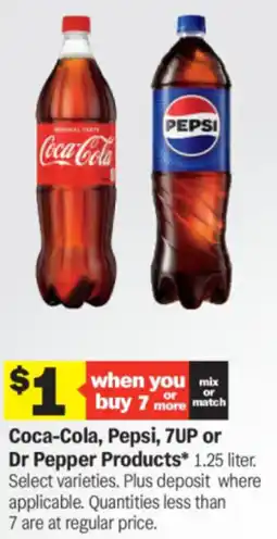 Meijer Coca Cola Pepsi 7UP or Dr Pepper Products offer