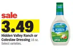 Meijer Hidden Valley Ranch or Coleslaw Dressing offer