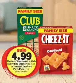 Meijer Cheez It Town House or Club Family Size Crackers or Toasteds Crackers Party Pack offer