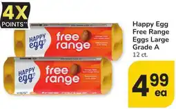Albertsons Happy Egg free range Eggs Large Grade A offer