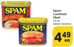 Albertsons Spam Luncheon Meat offer