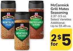 Albertsons McCormick Grill Mates Seasoning offer