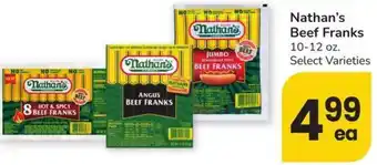 Albertsons Nathan's Beef Franks offer