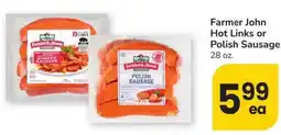 Albertsons Farmer John Hot Links or Polish Sausage offer