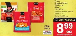 Albertsons Tyson Breaded Strips, Tenders or Bites offer