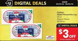 Albertsons Galbani Sliced Mozzarella Log offer