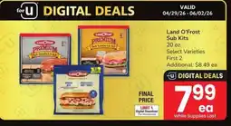 Albertsons Land O'Frost Sub Kits offer