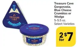 Albertsons Treasure Cave Gorgonzola, Blue Cheese Crumbles or Wedge offer