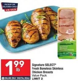 Albertsons Signature SELECT Fresh Boneless Skinless Chicken Breasts offer