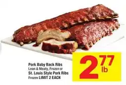 Albertsons Pork Baby Back Ribs Lean & Meaty, Frozen or St. Louis Style Pork Ribs offer
