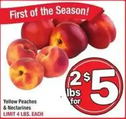 Albertsons Yellow Peaches & Nectarines offer