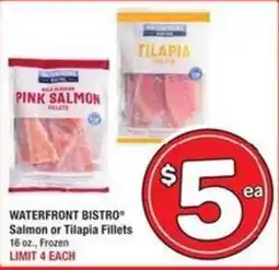 Albertsons Waterfront bistro salmon or tilapia fillets offer