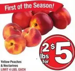Albertsons Yellow Peaches & Nectarines offer