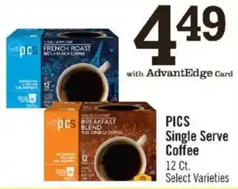 Price Chopper PICS Single Serve Coffee offer