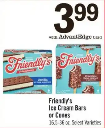 Friendly's Ice Cream Bars or Cones