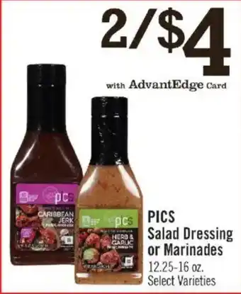 PICS salad dressing or marinades