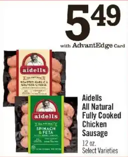 Price Chopper Aidells All Natural Fully Cooked Chicken Sausage offer
