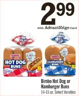 Price Chopper Bimbo Hot Dog or Hamburger Buns offer