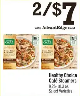 Price Chopper Healthy Choice cafe steamers offer