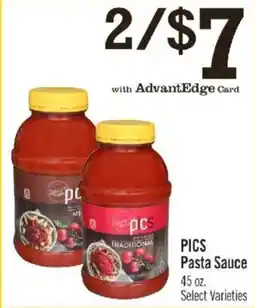 Price Chopper PICS Pasta Sauce offer