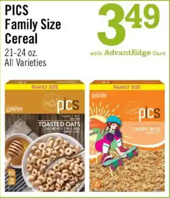 Price Chopper PICS family size cereal offer