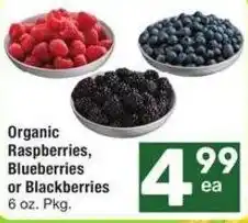 Albertsons Organic Raspberries, Blueberries or Blackberries offer