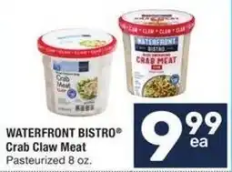 Albertsons Waterfront bistro crab claw meat offer