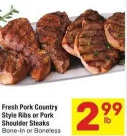 Albertsons Fresh Pork Country Style Ribs or Pork Shoulder Steaks Bone-In or Boneless offer