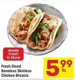Albertsons Fresh Diced Boneless Skinless Chicken Breasts offer