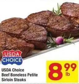 Albertsons USDA Choice Beef Boneless Petite Sirloin Steaks offer