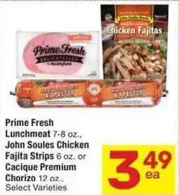 Albertsons Prime fresh lunchmeat john soules chicken fajita strips or cacique premium chorizo offer