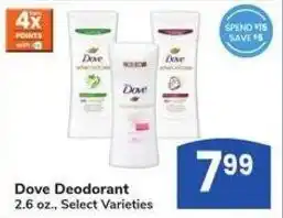 Albertsons Dove Deodorant offer
