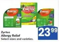Albertsons Zyrtec Allergy Relief offer