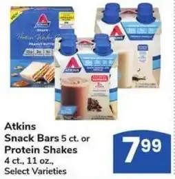 Albertsons Atkins Snack Bars or protein shakes offer