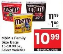 Albertsons M&M's Family size bags offer