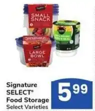 Albertsons Signature select food storage offer