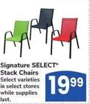 Albertsons Signature select stack chairs offer