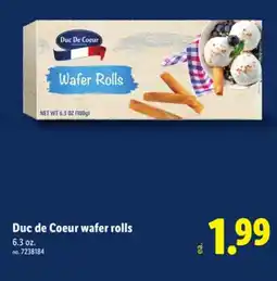 Lidl Duc de Coeur wafer rolls offer