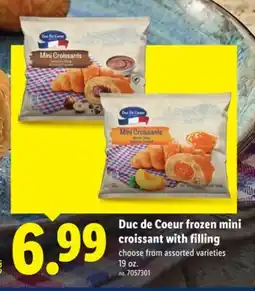 Lidl Duc de Coeur frozen mini croissant with filling offer