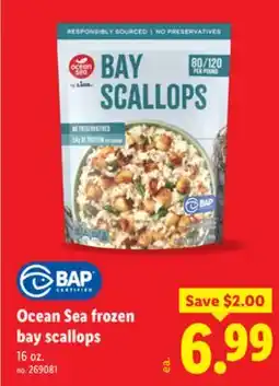 Lidl Ocean Sea frozen bay scallops offer