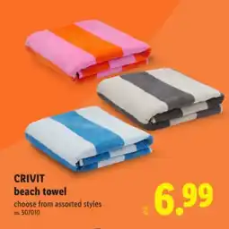 Lidl CRIVIT Beach Towel offer